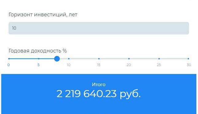 Калькулятор инвестиций